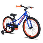 JOYSTAR 20 Inch Kids Bike with Training Wheels for 7 8 9 10 Years Old Boys 20" BMX Style Mountain Bicycles Cycle for Early Rider MTB Children Pedal Bike Blue