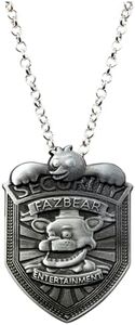 FNAF Security Guard Badge Necklace - Freddy Fazbear's Night Guard Chain - FNAF Costume Gifts for Men Women and Fans