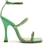 SCHUTZ Women's Nellina Sandals, Gianni Green, 6.5