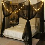 Mengersi Canopy Bed Curtains with L