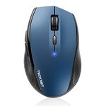 TECKNET Bluetooth Mouse, 4800 DPI Wireless Mouse, Cordless Mice Ergonomic Portable Mouse for Laptop, Computer Mouse with 6 Adjustable DPI, PC Mouse with 24 Month Battery Life, Battery Indicator