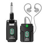 JOYO Wireless in Ear Monitor System 2.4GHz Wireless IEM System with Transmitter Clip on Receiver Automatic Pairing in-Ear Monitoring for Studio,Guitar,DJ,Live Performance (JW-07)