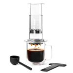 AeroPress Clear Coffee Press - All-in-One French Press, Pour-Over & Espresso Style Manual Brewer, 2 Min Brew for Less Bitterness, More Flavor, Small Portable Coffee Maker, Travel & Camping