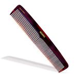 AGARO Hand Made Comb, Dressing Comb with Wide & Thin Tooth, Smooth Rounded Teeth, Hair Styling, Grooming, Hair Brushing, Hair Dressing, Cellulose Acetate Comb, For Men & Women, HMC78, Brown.