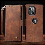Excelsior Flip Cover Compatible with iPhone 15 | Premium PU Leather | 360 Degree Protection (Coffee)