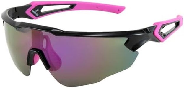 Karsaer Unisex Polarized Cycling Sports Tr90 Sunglasses Men Women Mountain Biking Bmx Baseball Golf B7041, Black,Purple, oversized