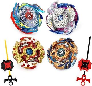 Elfnico Bey Battle Gyro Burst Evolution Toy Set Gift with 4 Spinning Tops Two Launchers