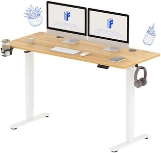 FLEXISPOT Lite Electric Standing Desk 110 * 60cm Height Adjustable Desk Sit Stand Desk Stand Up Desk for Home Office (Maple)