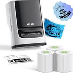 Nelko Label Maker Machine with Ribbon, PM220 Bluetooth Label Printer, 5 cm Portable Thermal Printer for Small Businesses, Logos, Clothing, Printer for Phones Stickers