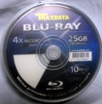 20 x Traxdata Blu-Ray 25Gb 4x BD-R Blank Discs - White Inkjet Printable (2 x 10 Packs)