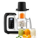 KOSTTE Baby Food Maker, Multi-Purpose Baby Food Processor, Soft Steamer Cooking, Large Capacity for Baby, Blender & Cooker for Batch Cooking, Smart Control Multifunctional Steamer- Black