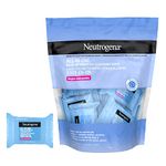 Neutrogena All-in-One Makeup Removing Cleansing Wipe, Waterproof Mascara Removal, Fragrance Free, Plant Based Wipes, 20 Count