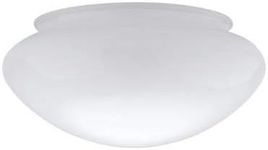 Dysmio 6-Inch White Classic Globe, Dome, Fitter Size 5-1/2 inches, Replacement Mushroom Glass Shade for Pendant, Fan light, Bathroom