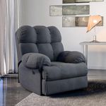 Green Soul Shangri-La| Single Seater Electric Recliner Sofa with Oversized Backrest, Premium Comfort and Soft Suede Fabric | Motorized Recliner |3 Years Warranty (Grey) with Installation