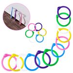 Binder Ring Plastic Book Rings Multicolour Loose Leaf Hoop Ring Clips for Study Card Notebook Photo Album Scrapbook Loose Leaf Booklet 96 Pcs