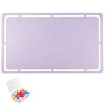 SEG Direct Large Felt Pin Board Wall Bulletin Board 72 cm x 44 cm, Memo Board Notice Board with 35 Push Pins, Decorative Adhesive Board for Office Bedrooms, Purple