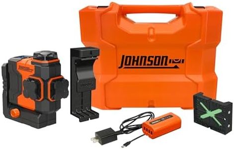 Johnson Level & Tool JLN300-GN3360 Laser Level, Self Leveling, 3x360° Plane Laser with GreenBrite® Technology, Magnetic Base, Hard-shell Carry Case, Lithium Ion Battery, Magnetic Target, Track Mount