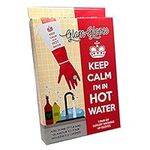 Diabolical Gifts Keep Calm Washing up Gloves, Latex, Red, 2 Count (Pack of 1)