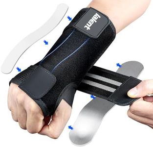 Lalent Carpal Tunnel Wrist Support Brace with Metal Splint Stabilizer Wrist Splint for Men and Women Hand Support for Arthritis Tendonitis, Sprains, Pain Relief RSI, Sports Protect (Right Hand, S/M)