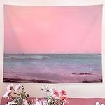 TUGCAY Pink Ocean Tapestry Beach Ta