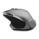 Verbatim Wireless Mouse – Optical Wireless Mouse with Blue LED Lens, 2.4 GHz, Nano Receiver, 8 Buttons, Ergonomic – Grey