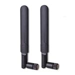 4G LTE Antenna, RHsia [2 Pack] 3G 4G LTE Dipole Antenna Wide Band 9dbi 700-2700Mhz Omni Directional Antenna with SMA Male Connector for CPE Router,Access Point,Wireless Rang Extender,IP Camera More