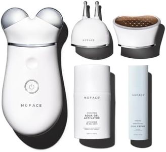 NUFACE Trinity+ Facial Massager - Face Firming & Toning Device for Lines & Wrinkles Treatment - FDA-Cleared Wrinkle Reducer + Lip & Eye Attachment + Aqua Gel Activator - 3 Frequency Microcurrent