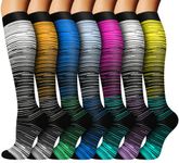 Medical Copper Compression Socks for Men & Women Circulation 20-30mmHg-Graduated Supports Socks for Soccer Running Nurses (05 Multicolored, Large-X-Large)