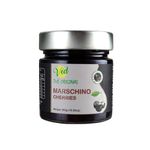 Ved Gourmet Original Black Maraschino Cherries - Italian Cherry for Old-Fashioned Cocktails - Vegan Cocktail, Bourbon Cherries in Natural Syrup for Cocktail Garnish - 300g Jar