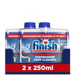 Finish, Dishwasher Cleaner, Fresh Scent, 500ml (250ml x 2 pck), Removes Grease, Limescale and Dissolves Clogs, Fights Odour for a Cleaner Hygienic Dishwasher Machine
