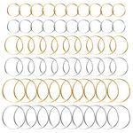 FANMAOUS 60pcs Earrings Beading Hoop Earring Finding Round Earring Circle Charms Round Beading Hoop for Jewelry Making DIY Crafts Art Creation Gift …