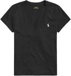 Polo RL Women's V-Neck Pony T-Shirt, Polo Black., Small