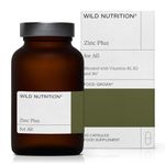 WILD NUTRITION Food-Grown® Zinc Plus | Zinc Supplements Blended with Vitamin B1, Vitamin B2 Vitamin & B6 for Cognitive & Immune Support + More | Zinc Tablets with Thiamin & Riboflavin | 30 Capsules