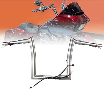 TIGERSGATE Chrome PREWIRED 1.5" Fat Ape Hanger Handlebar 14" Rise Compatible With 16-23 Harley Road Glide & Road Glide Special & Road Glide Custom