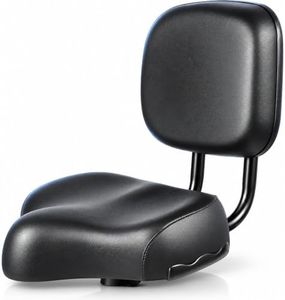 NAWESRVA Bicycle Seat with Backrest - Extra Wide Ergonomic Design, Adjustable Back Cushion - High Elastic Leather Material - Ideal Replacement Seat for eBikes, Tricycles, and Large Bikes