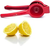 Cucisina Lime Squeezer - Aluminum Citrus Juicer - Lemonade Squeezer Press - Handheld Lemon Juicer - Easy-to-Clean, Max Extraction - Professional Kitchen Tool - Red