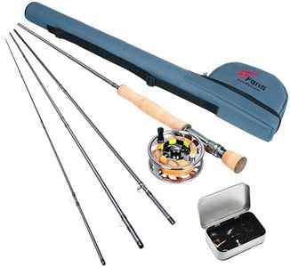 8Fans Fly Fishing Rod and Reel Combos with 4-Sections Portable Fishing Rod and CNC-machined Aluminum Alloy Fly Reel,Fishing Complete Starter Package (9ft 7/8wt)