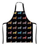 Wasach Colorful Dogs Apron,Dachshund Bib Apron with Adjustable Neck for Men Women,Suitable for Home Kitchen Cooking Waitress Chef Grill Bistro Baking BBQ Apron