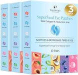 PLANTIFIQUE Superfood Under Eye Patches Dark Circle 36 Pairs with Hyaluronic Acid, Valentines Day Gifts Eye Mask for Dark Circles - Puffy Eyes Skincare Gel Patches Anti-Aging for Women & Men