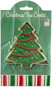 Ann Clark Cookie Cutters Christmas Tree Cookie Cutter 4" with Recipe Card, Made in USA