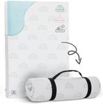 Waterproof Pack and Play Mattress Topper - 38" x 26" | Roll Up Style - Breathable Soft Memory Foam - Portable Playard Mattress Topper- Baby Foam Playpen Mattresses for Babies - Boho Design