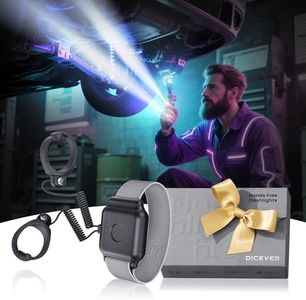 DICEVER Rechargeable LED Flashlights, Gifts for Him, Fathers Day Christmas Birthday Gifts for Men Boyfriend Husband, Cool Gafgets Hands Free Finger Lights for Camping Fishing Repairing