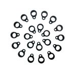 ZAOIIZ 21PCS 8mm Anti-Lost Silicone Rubber Rings Band Holder Multipurpose Adjustable Cases Necklace Lanyard Replacement Pendant Carrying Kit for Pens and Similar Devices Key-Ring (Black)