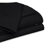 Alaskan King Size Egyptian Cotton Bed Sheets Luxury 600 Thread Count Sheet Set Black Solid Sateen Weave for Soft & Silky Feel Long Staple Cotton 15 Inch Deep Pocket