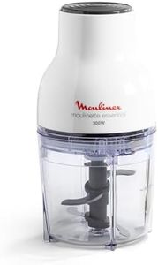 Moulinex DJ5201 Moulinette Essential, 4 Lame Affilate, Trita, Mescola e Sminuzza, Tritatutto, Capacità Recipiente 400 ml, 300 W, Bianco