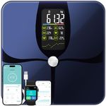 Scales for Body Weight Body Fat Scale, Lepulse Large Display Digital Bathroom Scales Smart Weighing Scales Body Weight Scale BMI Bluetooth, High Accurate 15 Body Composition Scales with App