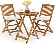 Tangkula 3 PCS Patio Folding Bistro