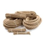 24 mm Jute Rope, 5 metres / 16 ft Long, Strong Natural Hessian Cord, Perfect for Decking, Gardening, Bundling, Camping, Decorating, Boating