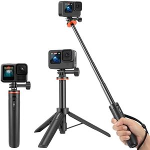 20"/51cm Mini Tripod Selfie Stick for GoPro, Vkesen 2in-1 Portable Travel Tripod Stand for Go Pro Hero 13/12/11/10/9/Max, DJI Osmo Pocket 3, Osmo Action 5 Pro/4, AKASO EK7000 und Other Action Camera