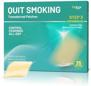 Nicotine Patches Step 3, 7mg Nicotine Stop Smoking Patches, 35 Count Quit Smoking Stickers That Work, Transdermal Nicotine Patches